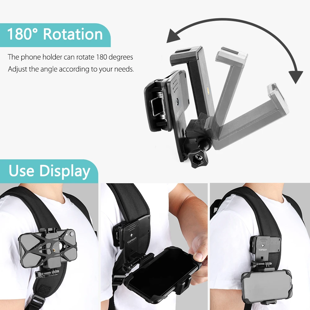 Backpack Strap Clip Mount Phone Holder for Shooting Video for  iPhone12/Pro/12Pro Max/11/X/