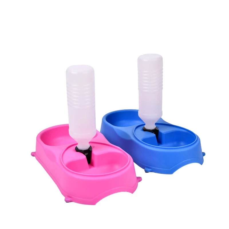 Dog Cat Drinking Feeding Feeder Eat Food Bowl Plastic Automatic Water