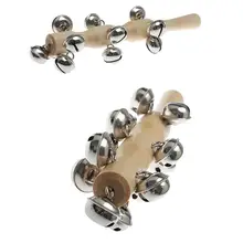 Деревянный металлический колокольчик для рук шейкер палка музыкальный инструмент Развивающие игрушки для детей здоровые и безопасные интерактивные игрушки подарки для малышей