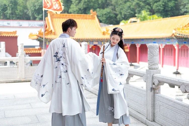 Оригинальная пара Hanfu древняя китайская Одежда унисекс в стиле эпохи Тан Ming периодов рыцарские костюм ученого большой Размеры 4XL для Вес 100 кг