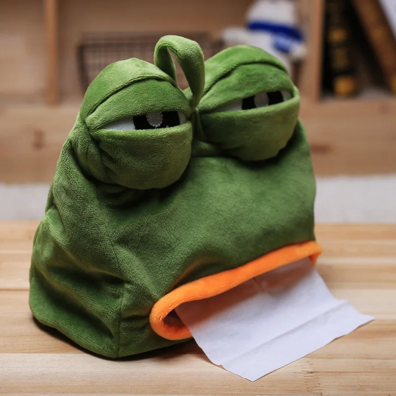 Sad Frog коробка для салфеток Sad Frog аниме периферийный живой загрязнения плюшевая бумажная коробка для извлечения
