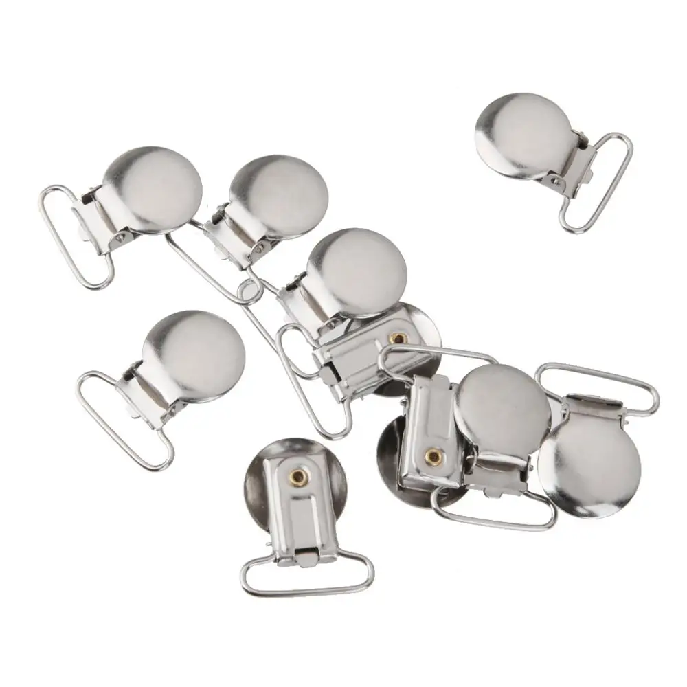 플라스틱 인서트 포함 원형 젖꼭지, 서스펜션 클립 홀더, 공예품 10 개, 2.5cm