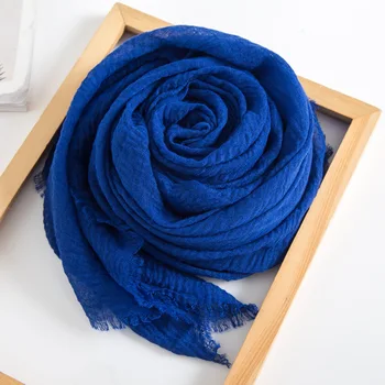 

2020 Luxury Brand New Summer Women Gray Silk Scarf Beach Hijab Shawls and Wraps Female Foulard White