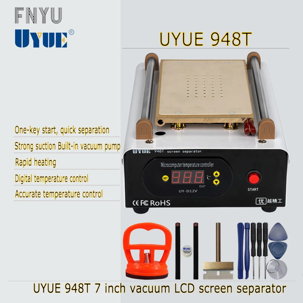 7 дюймов вакуумный ЖК дисплей Экран сепаратор UYUE 948 т Встроенный насос Разделение