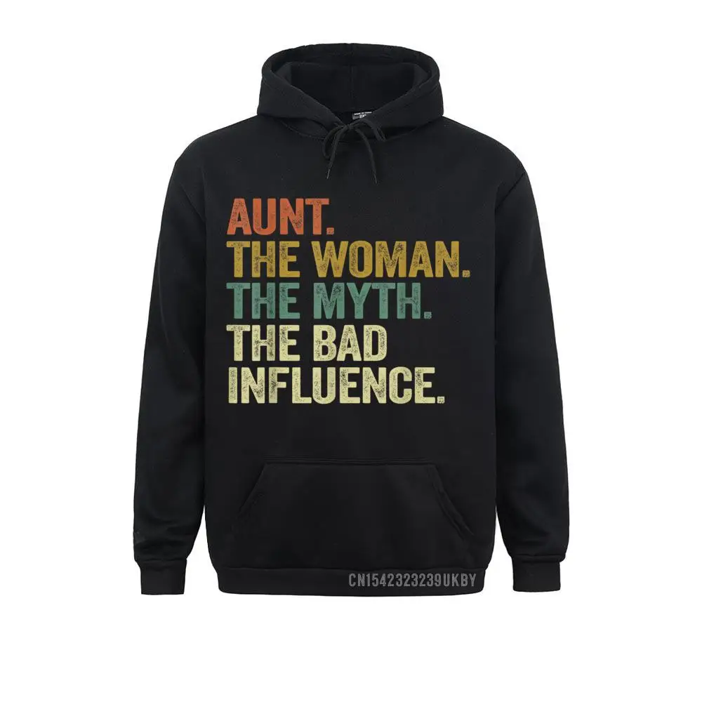 Hip Hop Male Hoodies Vintage Cool Aunt Woman Myth Bad Influence Funny Auntie T-Shirt__A9786 Sweatshirts  Long Sleeve Sportswears Printed Vintage Cool Aunt Woman Myth Bad Influence Funny Auntie T-Shirt__A9786black