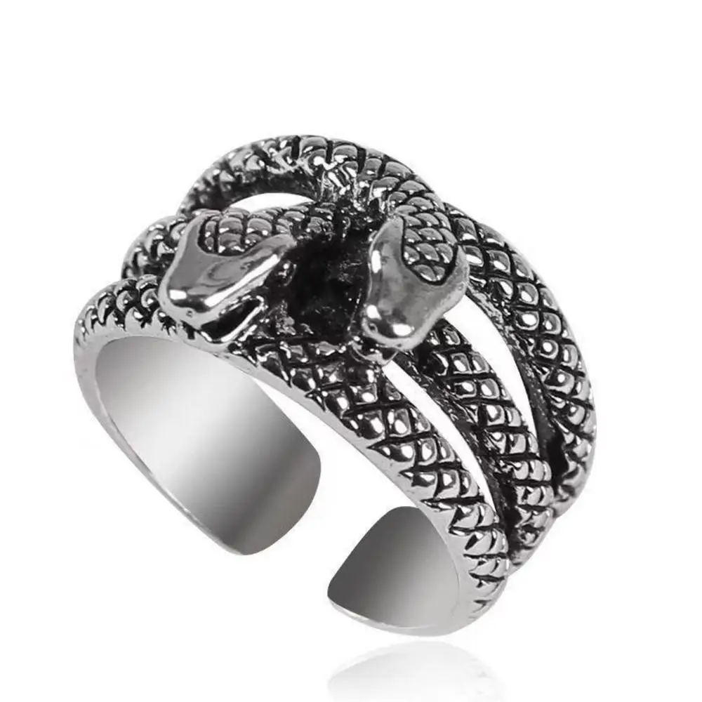 2021 Summer Trendy Gold Glitter Green Enamel Snake Dragon Adjustable Finger Midi Rings Korean Fashion Party Jewelry 