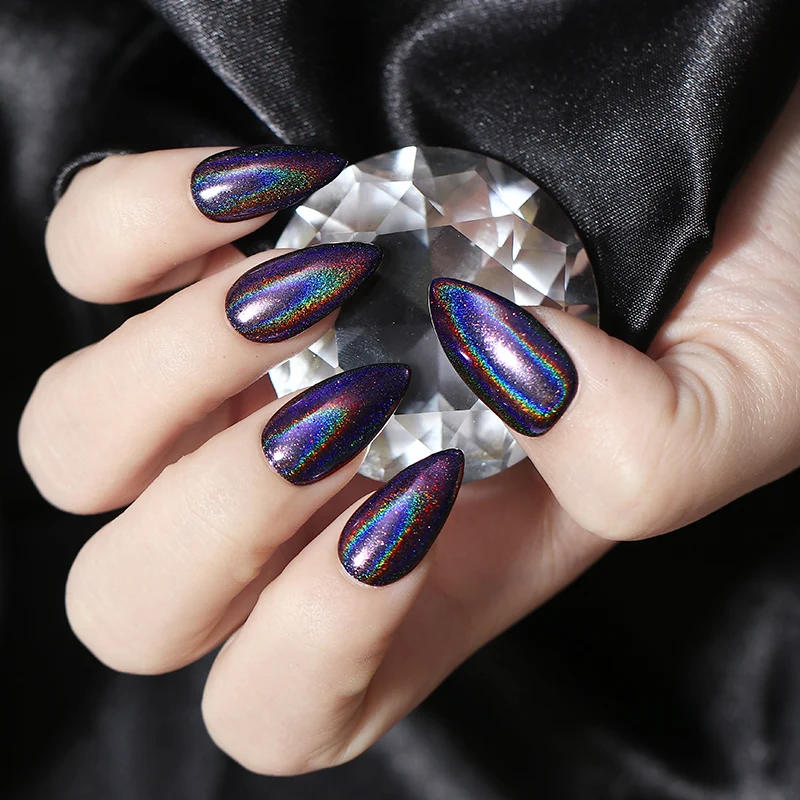 Порошковая голографическая пудра для ногтей зеркальные металлические цветные аксессуары для ногтей основа пигмент пыль дизайн ногтей украшения Дизайн ногтей
