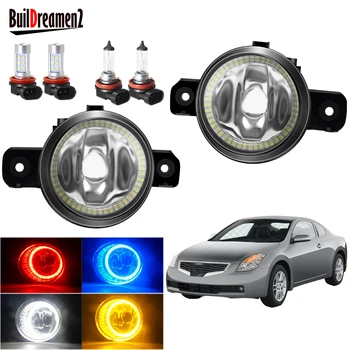 

Angel Eye Fog Light Assembly For Nissan Altima Coupe 2007-2013 Car Front Bumper Fog Lamp Halo Ring Daytime Running Light 20W 12V