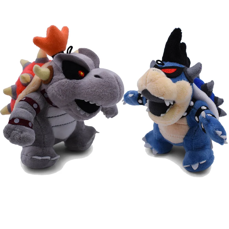 13 см Bros Q Ver 3D Land Bone Kuba Dragon Dark Bowser Koopa Плюшевая Кукла Мягкие плюшевые игрушки Сухие
