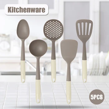 

5Pcs Nylon Kitchenware Cookware Set Heat Resistant Shovel Spoon Colander Kitchen Utensils Non-Stick Cooking Tools HKS99