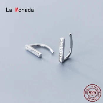

La Monada U Design Hoop Earrings For Women Silver 925 Minimalist Fine Women Earrings Jewelry Hoop Earrings 925 Sterling Silver