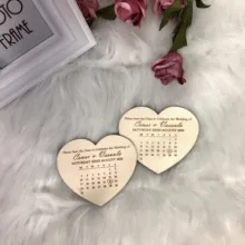 100 шт. персонализированные пользовательские гравировка на дереве с магнитом открытки на день рождения