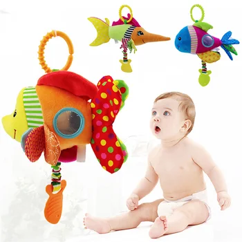 

Cute Fish Hanging Bed Toy Bell Soft Plush Educational for Children Baby Stroller Hot Sales