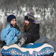 Плавающий катания на лыжах доска ПВХ зимние надувные лыжи круг с ручкой прочный Детский Взрослый Открытый Снег трубы Аксессуары для лыж