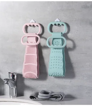 

Silicone shower brush, long strip brush, double-layer back lengthened, scrubbing shower, shower brush silicone body scrubber