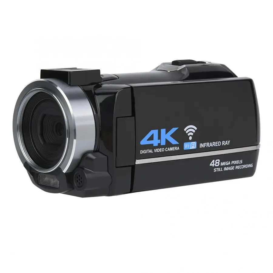 DV-FR485 3 дюймов Мини Портативная HD Цифровая видеокамера ips экран 4K 48MP камера 16X зум Wifi Пульт дистанционного управления Поддержка распознавания лица