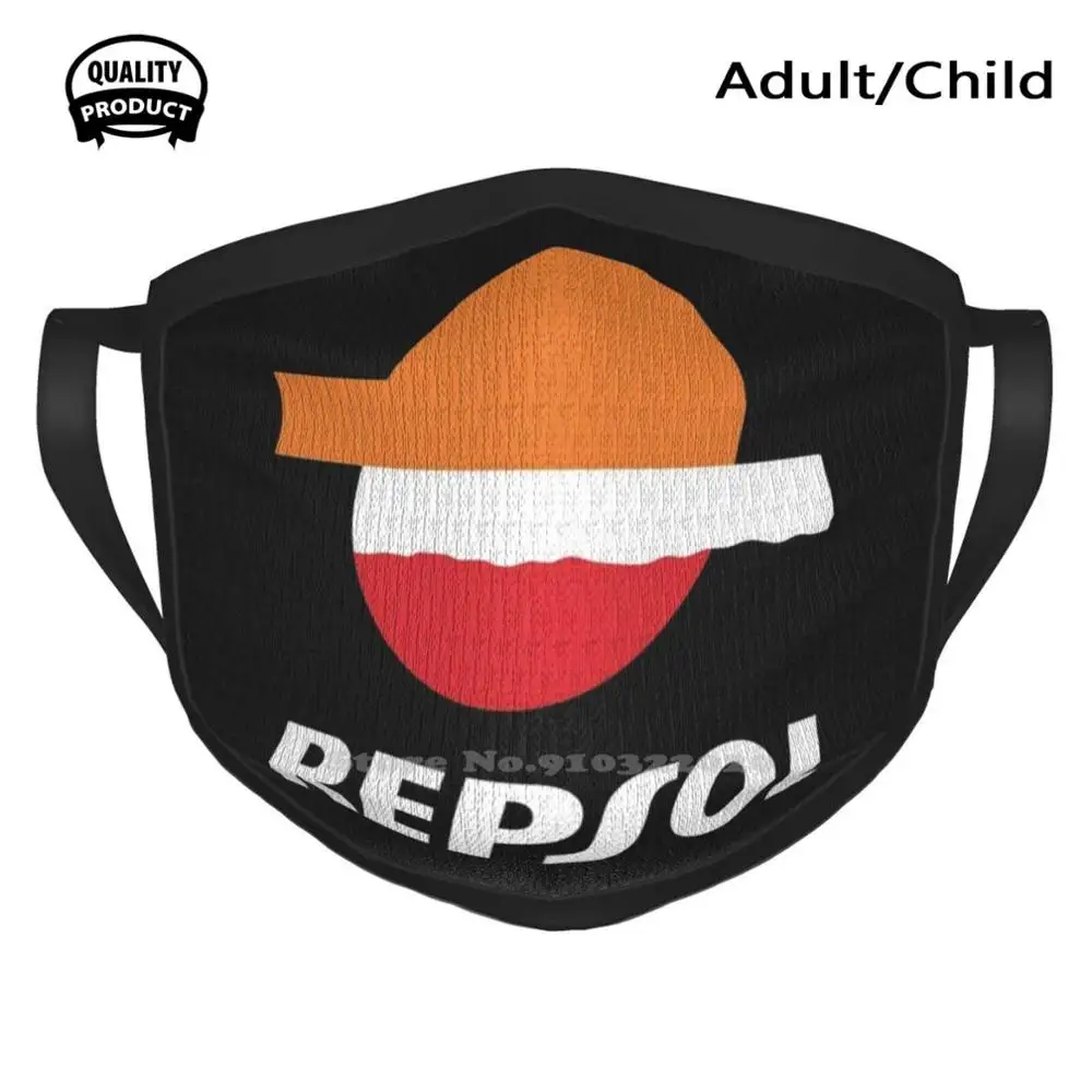 Repsol наклейка на рубашку маска моющаяся дышащая многоразовая для рта с принтом