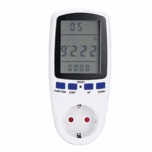 LCD Digital Volt Voltage Wattmeter Power Analyzer Electronic Energy Meter Automatic Kwh Switch EU plug AC Meters 220v socket eu plug digital voltage wattmeter power analyzer power meter eu britain power meter electric energy meter a multimeter