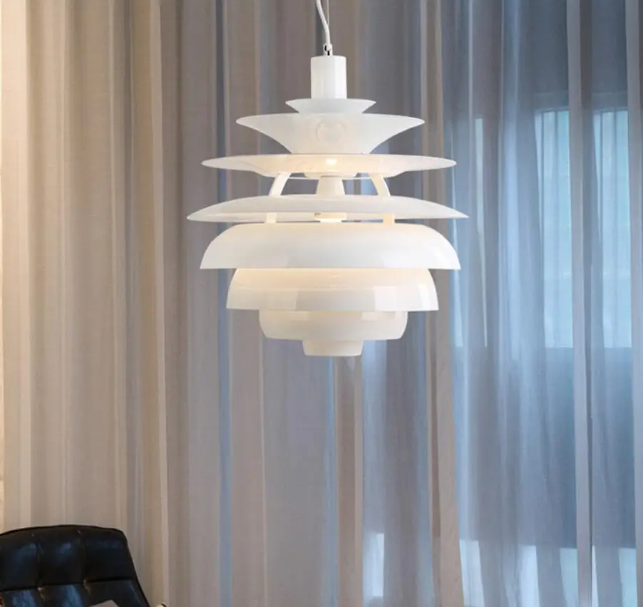 Скандинавский PH светодиодный подвесной светильник, алюминиевая подвеска "снежок", лампа для гостиной, домашний декор, подвесной светильник