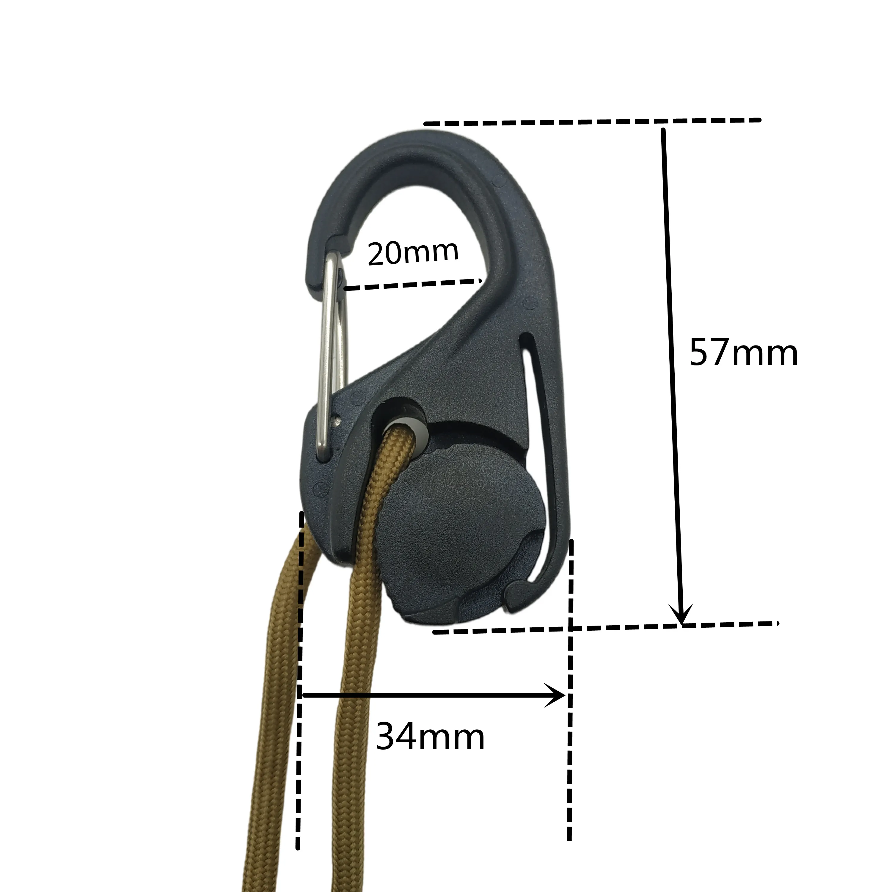 2pcsOutdoorCampingTentTighteningRopePlasticBuckleFor36mmRope