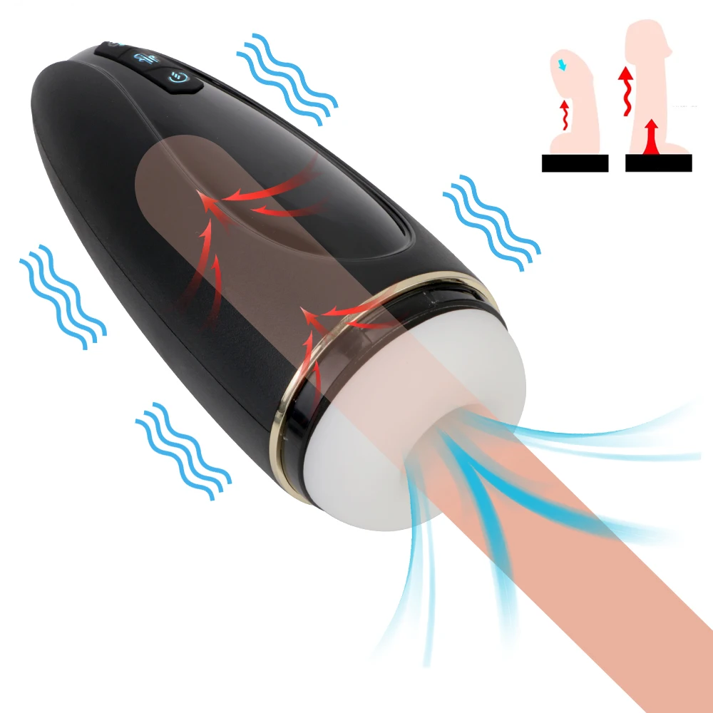 Real Vagina Automatic Telescopic Sucking Oral Sex Toys for Men Male Masturbation Cup Airplane Adult Products | Красота и здоровье
