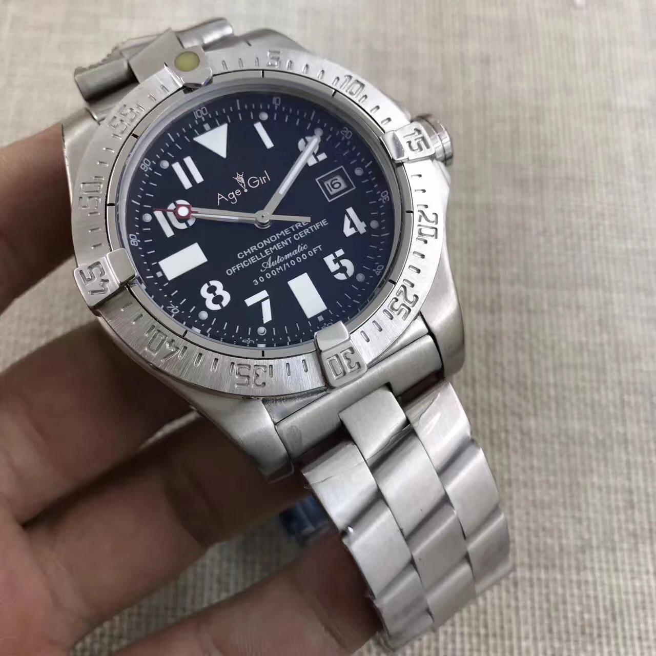 

Limited Luxury Brand Avenger Seawolf II Black Blue Automatic Mechanical Men Watch Stainless Steel Watches Sapphire Glass AAA+