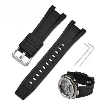 

Adjustable watch band replacement Accessories for GST-W300/GST-S110/GST-W110 resin rubber pin buckled watchbands