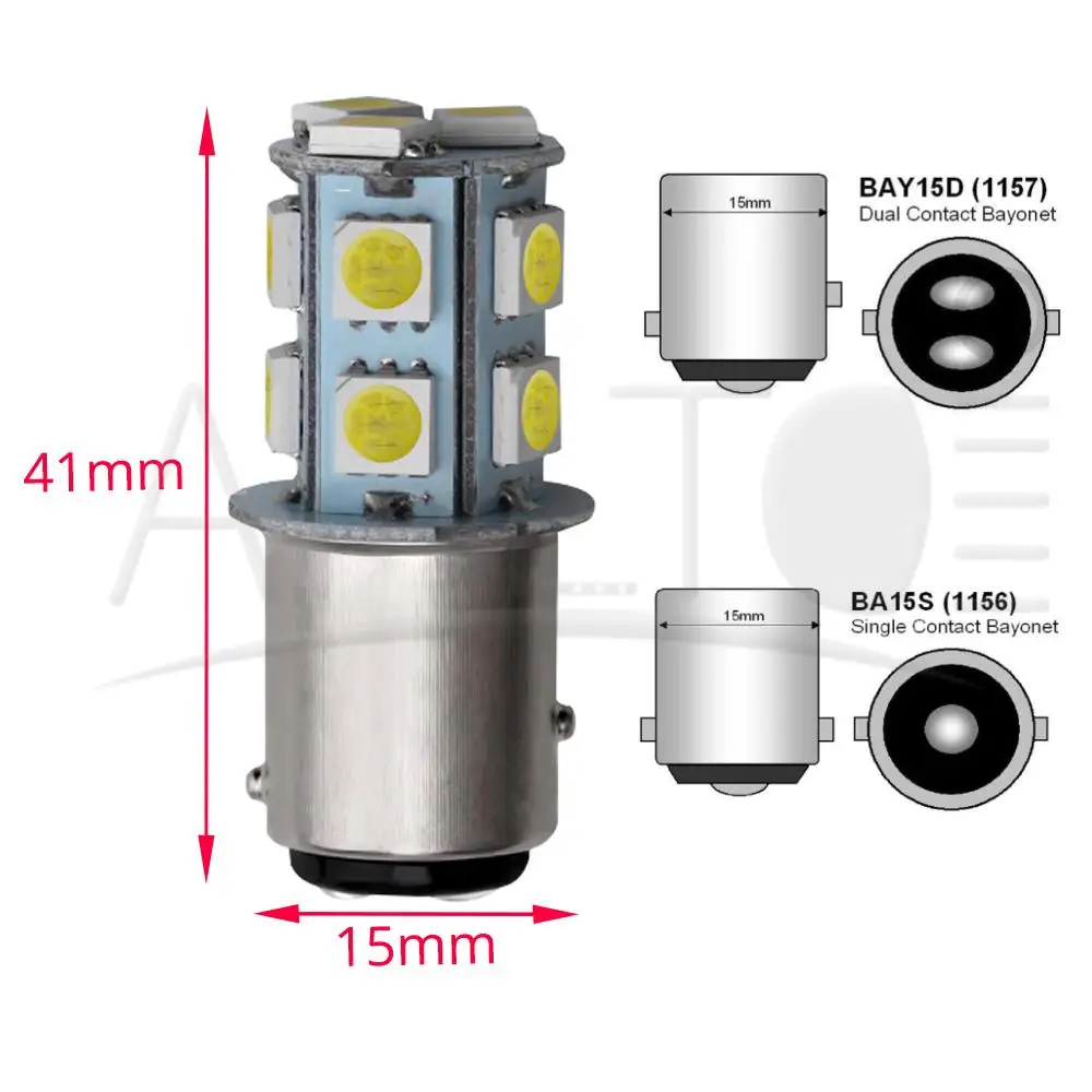 1X1156 1157 Автомобильные стоп сигналы заднего хода 5050 13SMD СВЕТОДИОДНЫЕ указатели