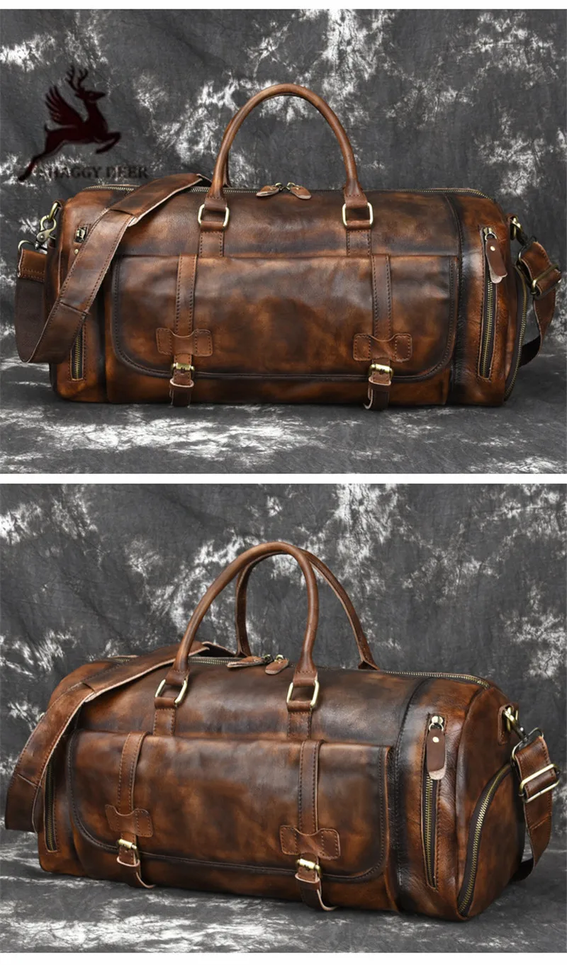 Европейский стиль мужская сумка кожаная Мужская винтажная вместительная качественная сумка-тоут для путешествий
