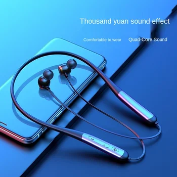 

2020 new unisex notebook fashion wireless sports bluetooth headset neck-mounted binaural stereo silicone