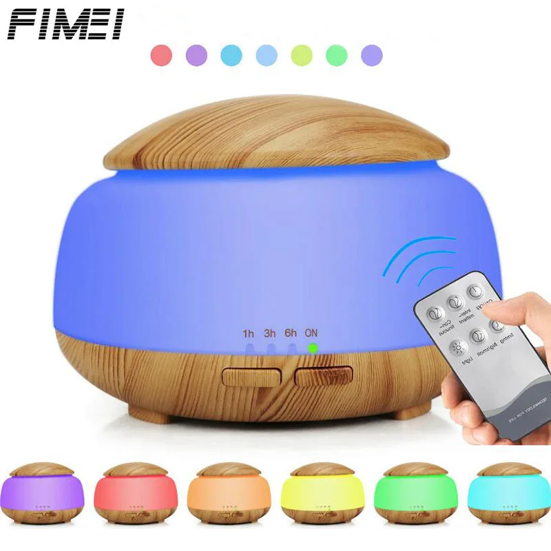 

300ML Mini Wood Grain Essential Oil Diffuser Ultrasonic Aromatherapy Humidifier Air Purifier APP Remote Control