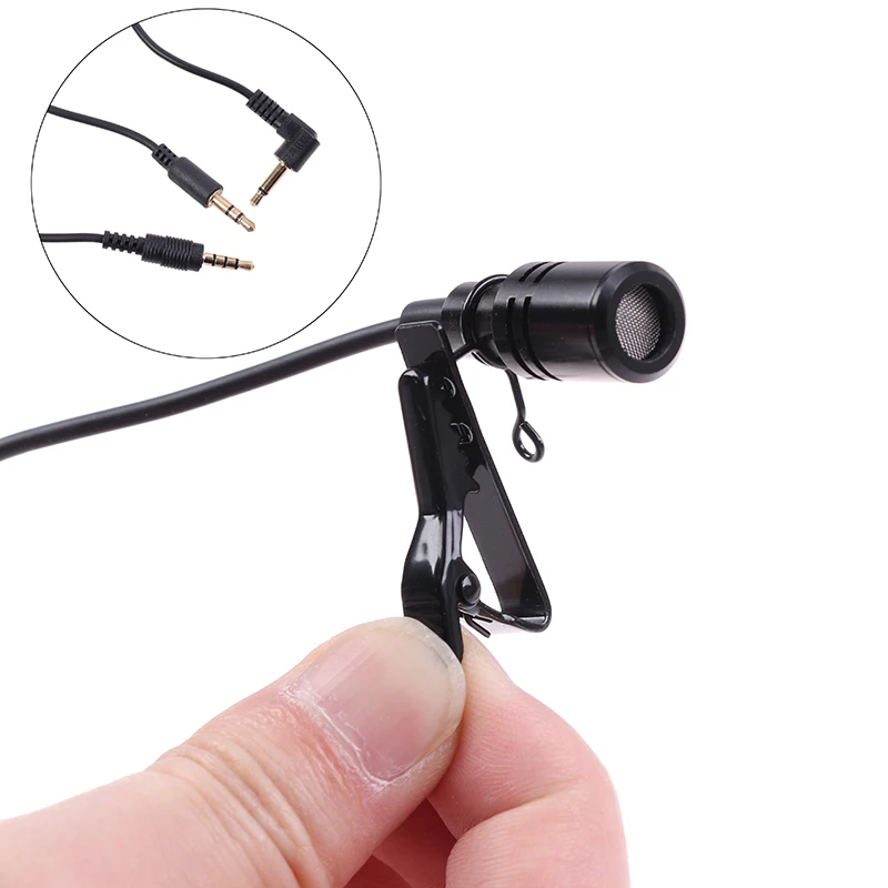Lavalier Tie Clip  Microphone Mini Metal Microphone 3.5mm Jack Audio Mic For Computer Phone Camer Mobile Phone