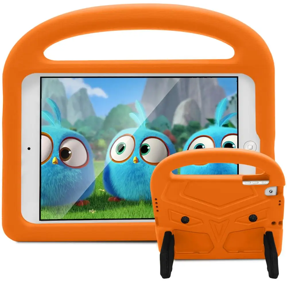 Для iPad 9,7 дюймов чехол для детей Eva ручной противоударный чехол с ручкой подставка держатель для iPad 6-го поколения Чехол для iPad Air1 2 - Цвет: Orange
