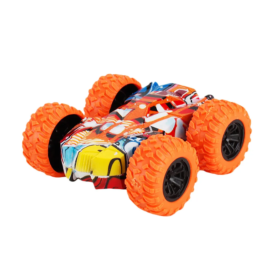 Best Gifts for 6-15 Years Old Boys and Girls Off Road Car UIUYA Inertia-Double Side Stunt Graffiti Car Toy 