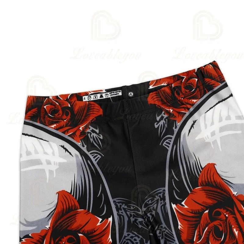 New Arrival Halloween Rose Ghosts Series Print Women Girl Sexy Leggings Mid Waist Elastic Fitness Warm Girl Leggings