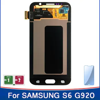 

New And Adjustable Brightness LCD For Super Amoled Samsung Galaxy S6 G920 G920F LCD Touch Screen Sensor Panel Assembly