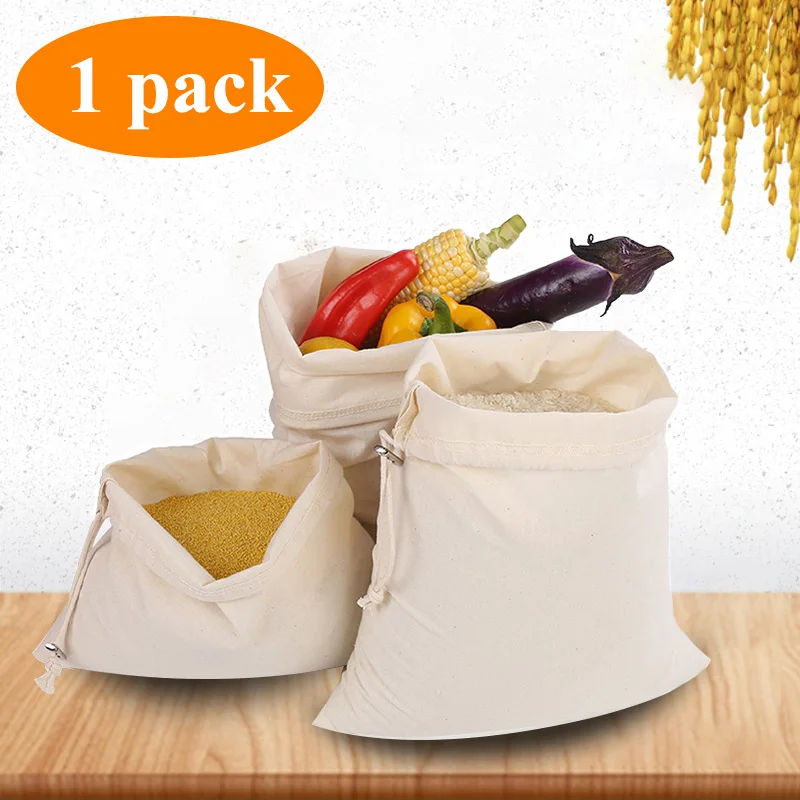 9 Упаковок, многоразовые хлопковые сумки для женщин, мягкие хлопковые хозяйственные сумки для овощей, фруктов, риса, хлеба, предварительно Промытые сумки для хранения - Цвет: S M L