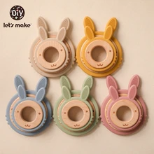 

Let's Make Silicone Teethers For Newborns Babies Toys Teeth Care Rabbit Tooth Training Device Baby Pacify Teething Accessories