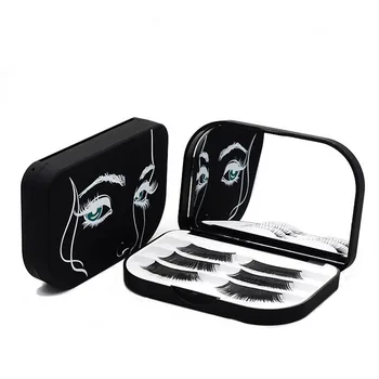 

New 1pc Empty False Eyelash Storage Case With Mirror Acrylic False Eyelash Storage Box Makeup Case Organizer D12#30