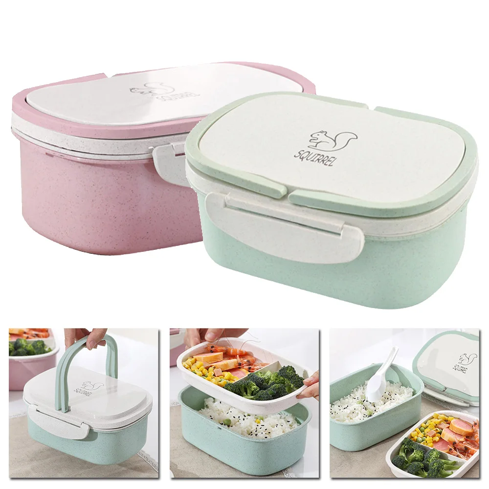 Микроволновая печь Bento Box детский Ланч-бокс герметичный Bento Snack коробка для хранения фруктов Ланч-бокс для детей школьный контейнер для еды офисный работник