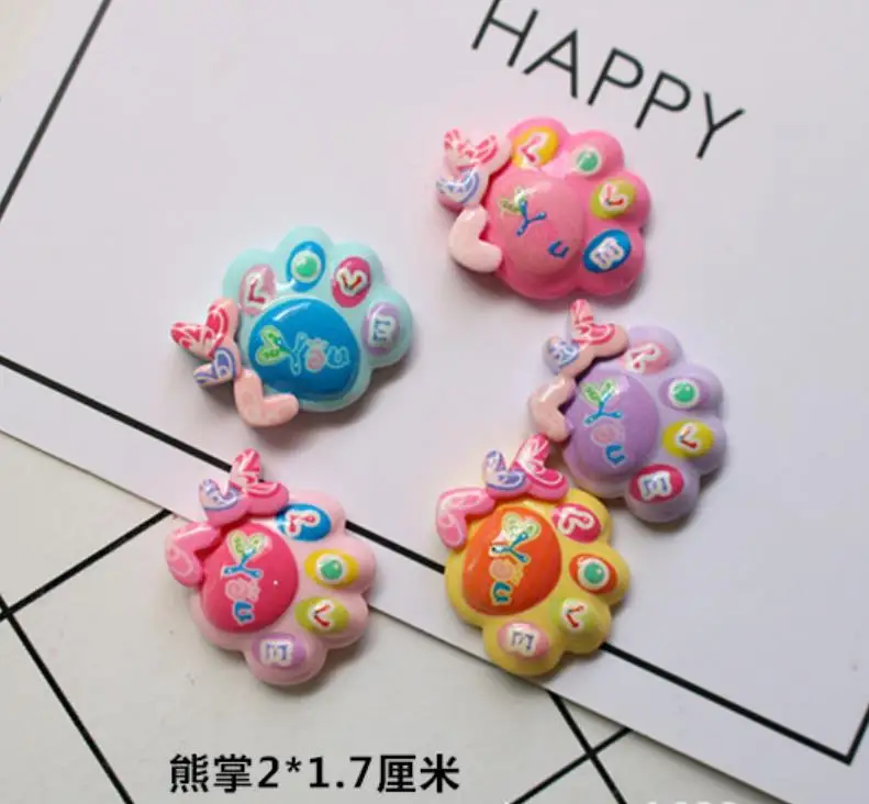 flatback resin crafts cabochons accessories kawaii resin mouse,rabbit, bear paw child Manual DIY scrapbook Hair bow decoration
