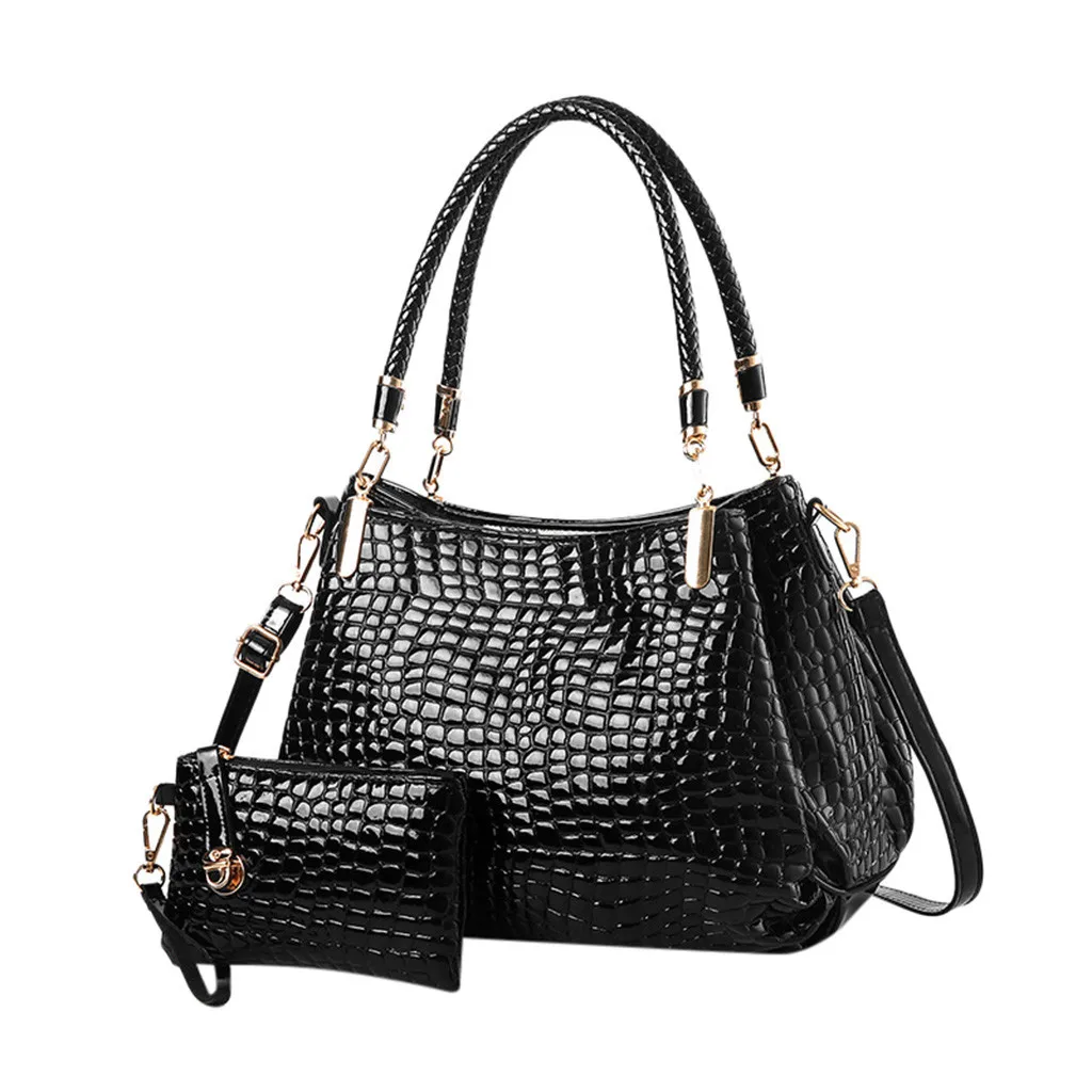 

2Pcs Women's Fashion Pure Color Single Shoulder Messenger Bag Crossbody Bag Famous Brands Female High Quality Messenger Bag 0116