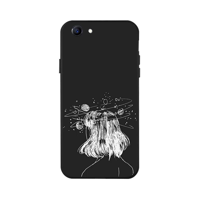 Fashion Black Silicone Case For OPPO Realme 1 Cases Soft TPU Phone Cover For Oppo A79 A71 A59 F3 F11 Coque Bumper Fundass - Цвет: X003