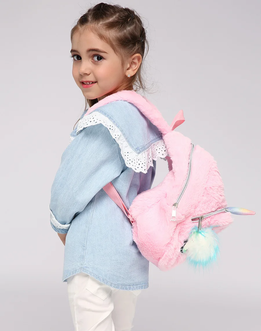 Новая плюшевая игрушка для девочек рюкзак в детский сад Милая мультяшная Сумка для малышей сумка на плечо для девочек с единорогом школьная сумка