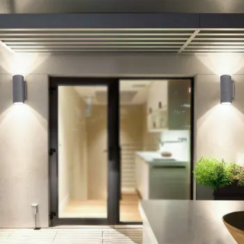 

Brushed Black Silver Double Heads Wall Lamp LED Up Down Wall Lights Aside Corridor Living Room Bedside Wall Sconce new