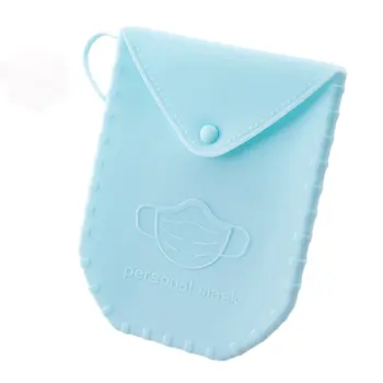 

Mask Storage Box Mask Temporary Storage Clip Silicone Material Mask Storage Bag Facemask Storage Bag
