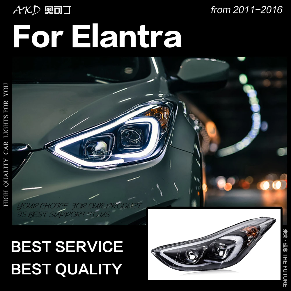 Akd Car Styling For Hyundai Elantra Headlights 2011 2016 Elantra Md Headlight Brand Eagle Eye Drl Hid Bi Xenon Auto Accessories Car Light Assembly Aliexpress