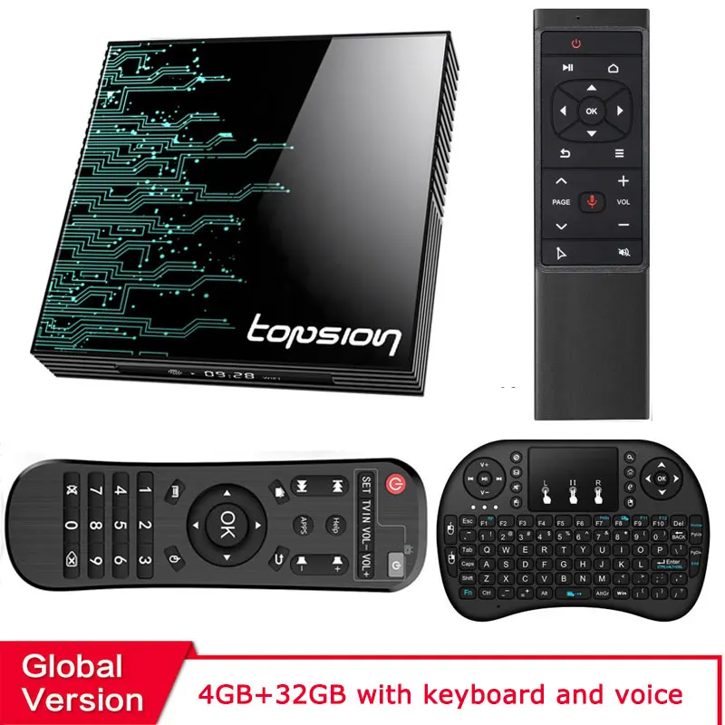 32G key airmouse Android tv Box 9,0 4GB 64GB 4K H.265 медиаплеер 3D видео Google Assistant Netflix 2,4G 5GHz Wifi Bluetooth Smart tv Box - Цвет: 32G key airmouse