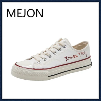 

MEJON Spring Women Flats 2020 Shoes Slip On Casual Ladies Canvas Shoes Bow Thick Bottom Lazy Loafers Female Espadrilles Flat