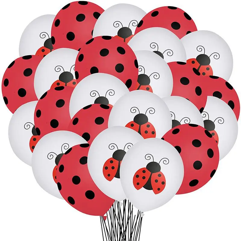 Pack Globos Ladybug Lady Bug Especial para Fiestas de cumpleaños Ideales  para su inflado con Helio. Fiestas y Celebraciones - AliExpress